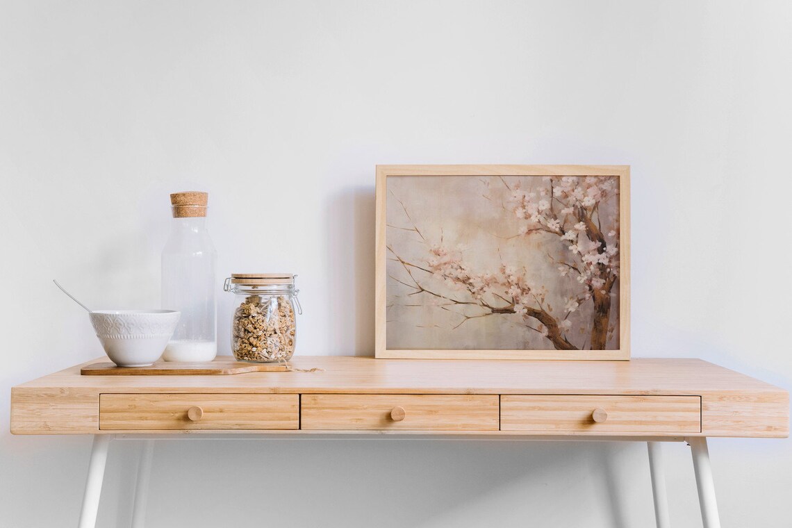 Whispers Of Spring Cherry Blossom Delicacy, Art Print - Image 3