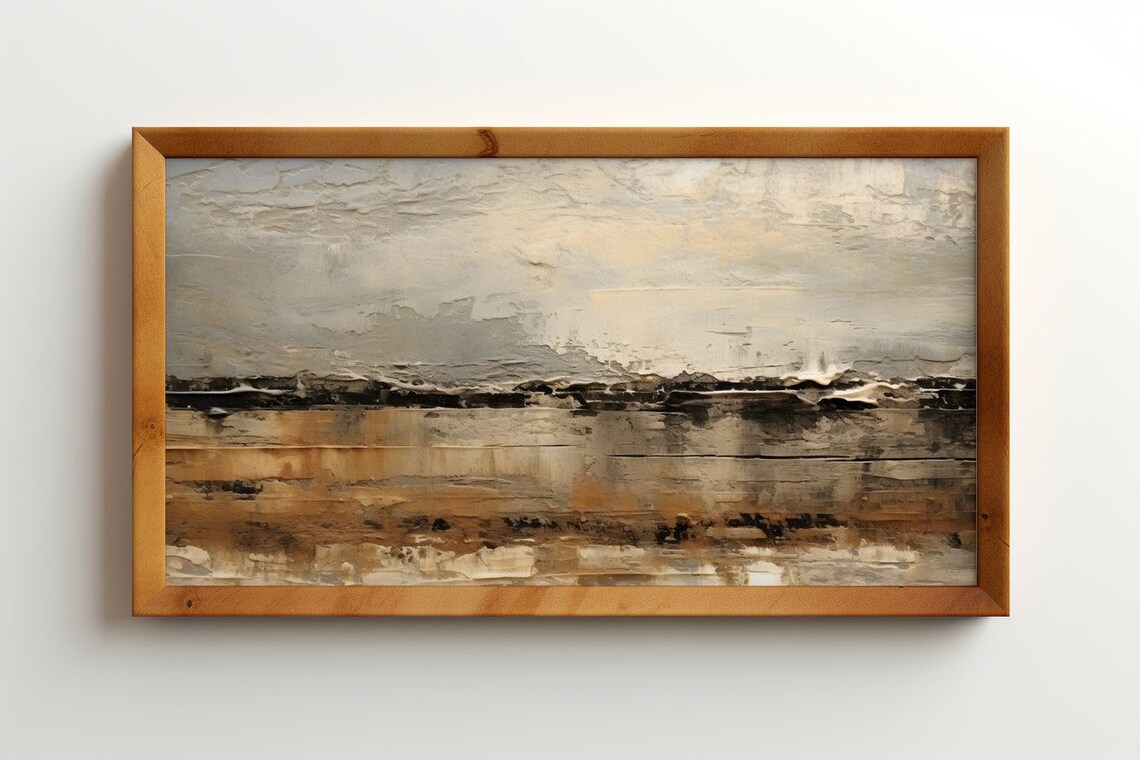 Abstract Horizons Earth Meets Sky Antique Print - Image 4