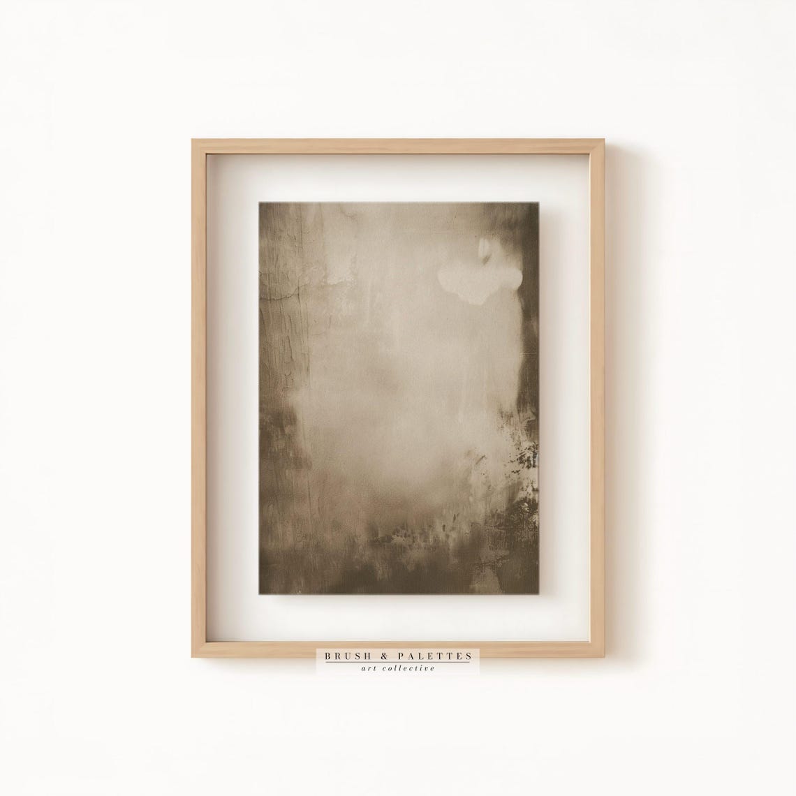 Abstract Wabi Sabi Beige Brown Art Print, Japandi - Image 3