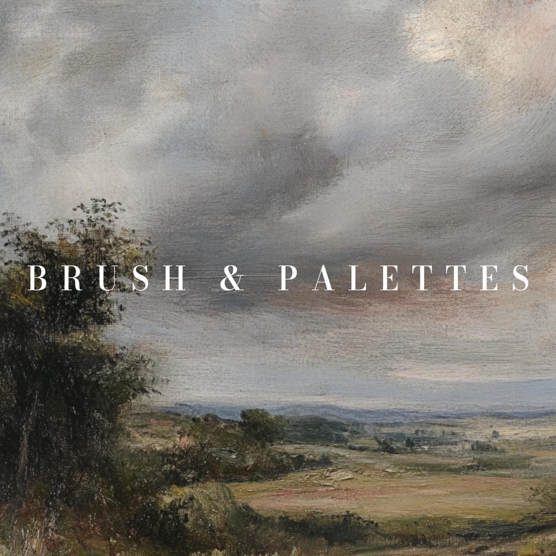 Dramatic Stormy Countryside Landscape Moody Vintage Farmhouse Poster - Image 3