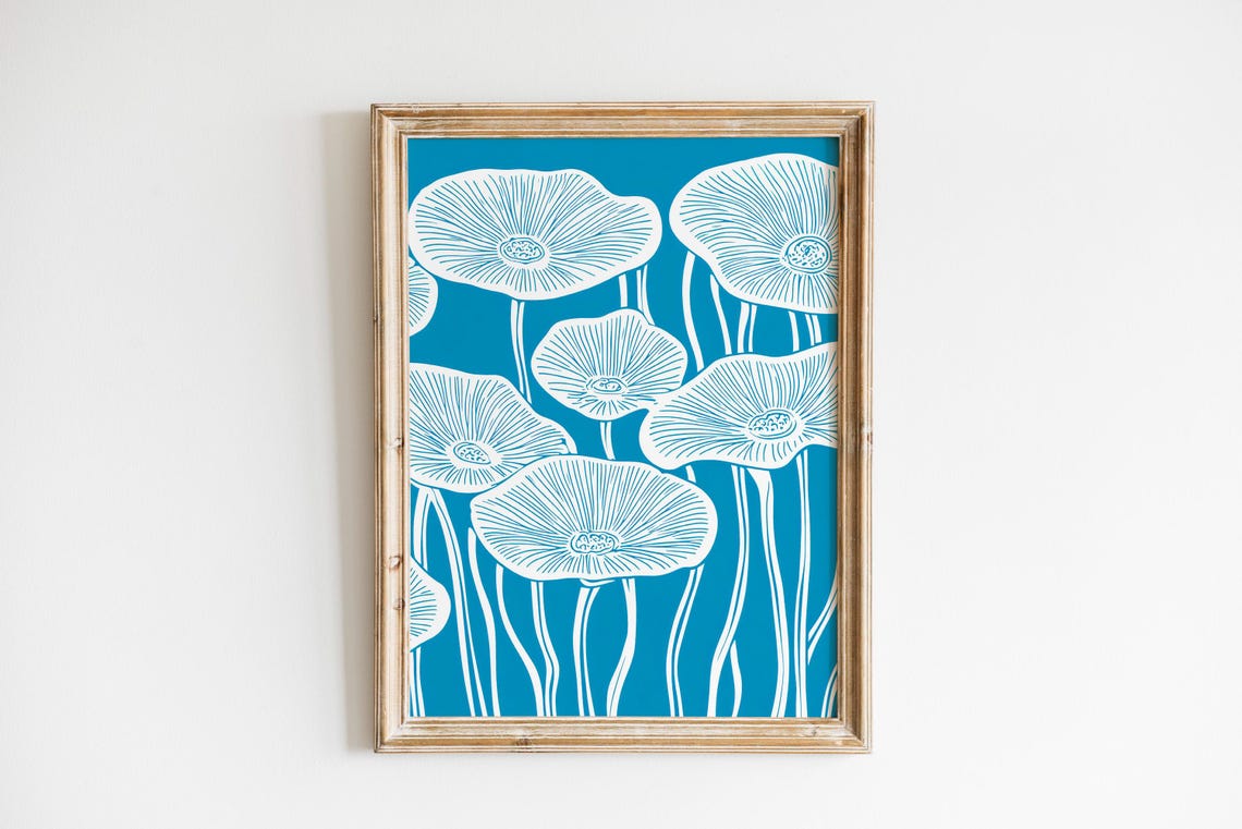 Abstract Flowers Botanical Print, Nursery Decor - Image 2