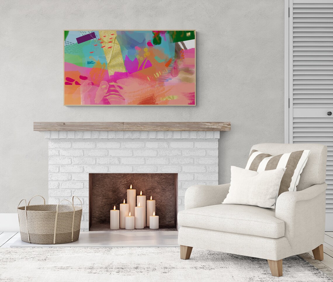 Colorful Abstract Art for Frame TV, Maximalist Print - Image 3