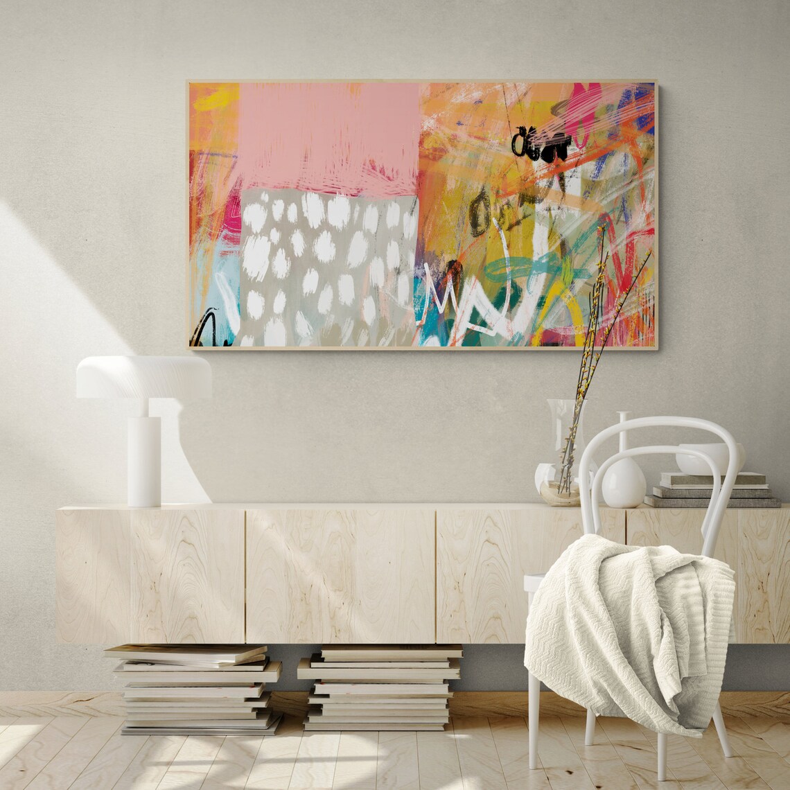 Colorful Abstract Frame TV Wall Art Poster Print - Image 4