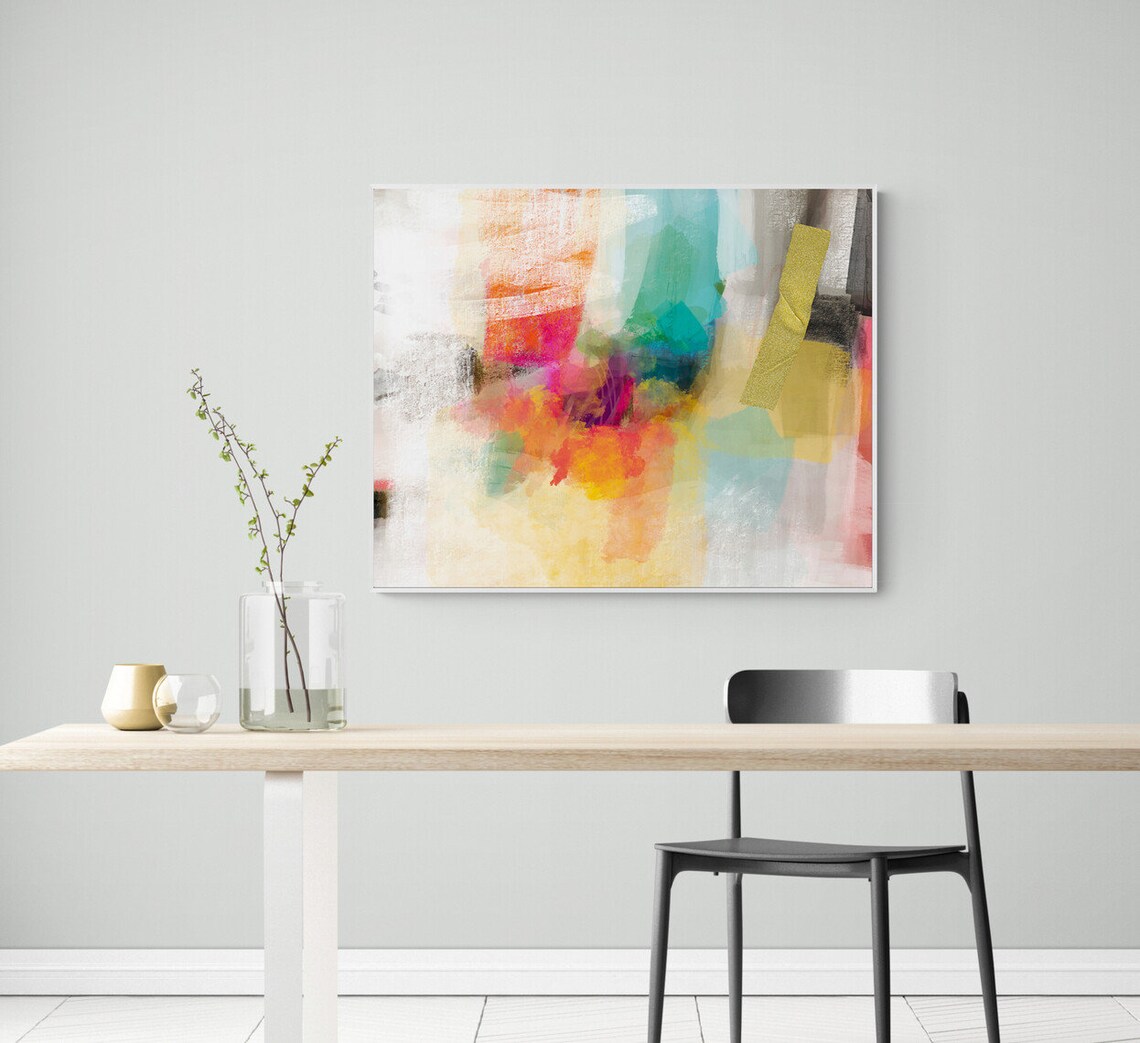 Abstract Multicolor Art Print, Modern Wall Decor - Image 3
