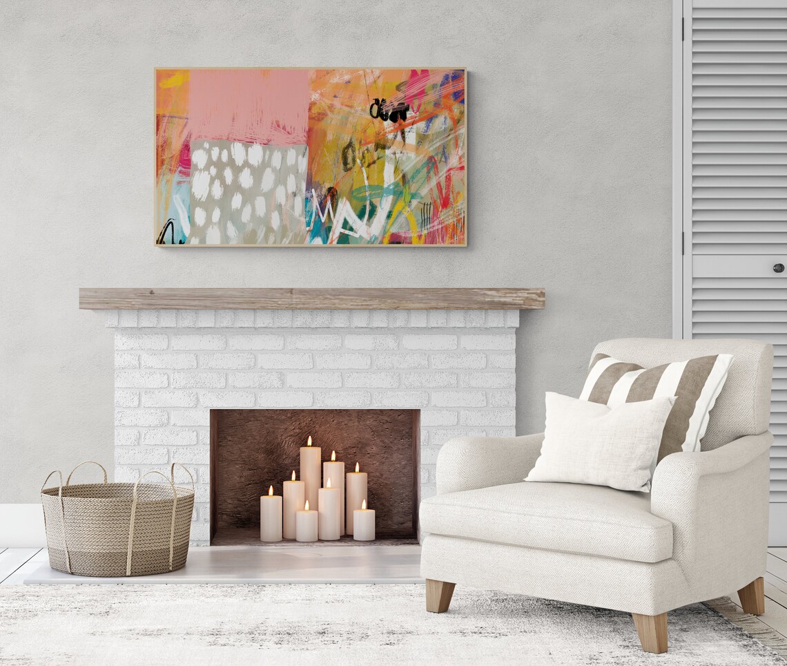 Colorful Abstract Frame TV Wall Art Poster Print - Image 3