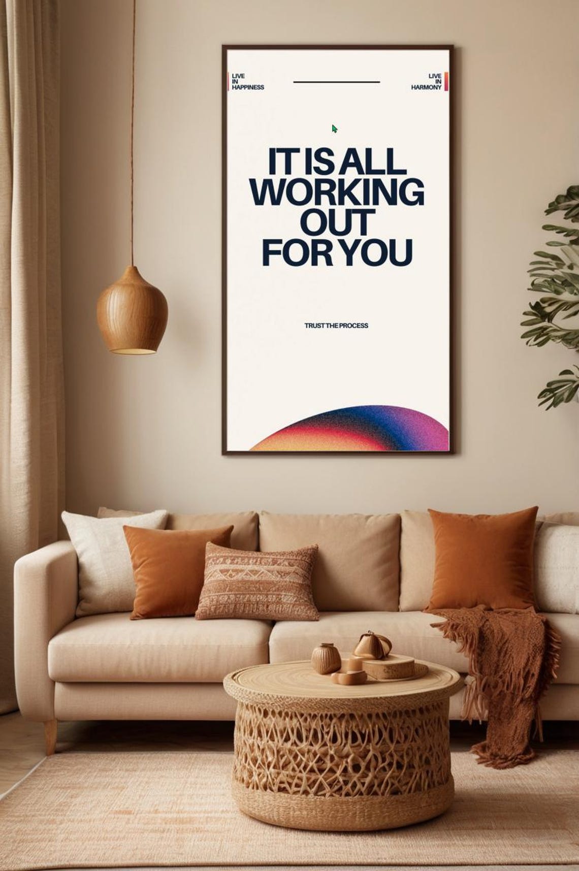 It Is All Working Out for You Trust the Process Minimal Poster - Image 2