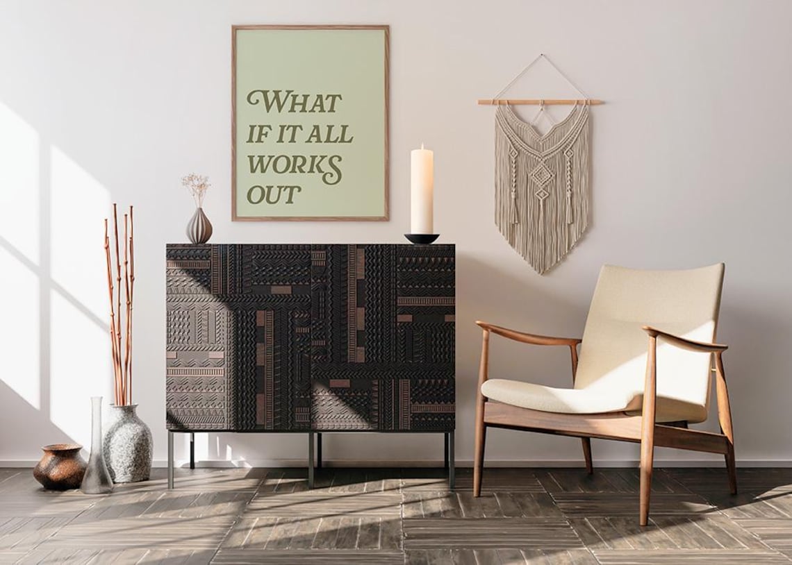 What If It All Works Out Typography Art Print - Image 2