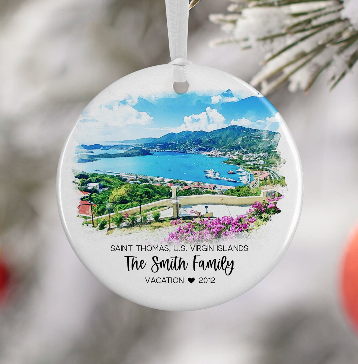 St Thomas USVI Personalized Vacation Souvenir Art Print