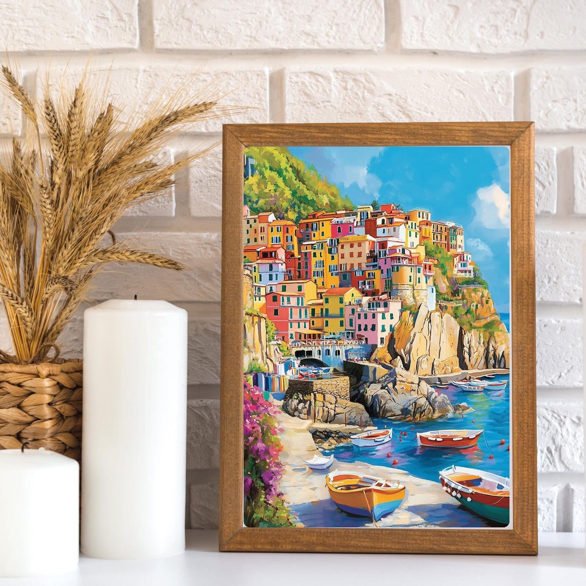 Cinque Terre Colorful Cliffside Fishing Village Harbor Poster - Image 3