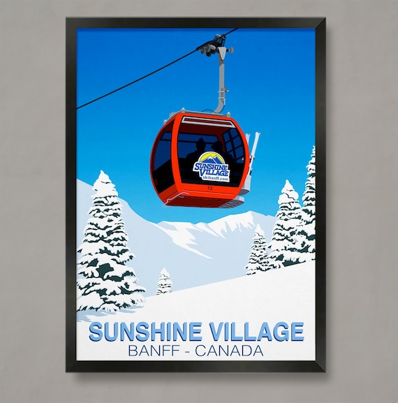 Sunshine Village Ski Resort Travel Poster