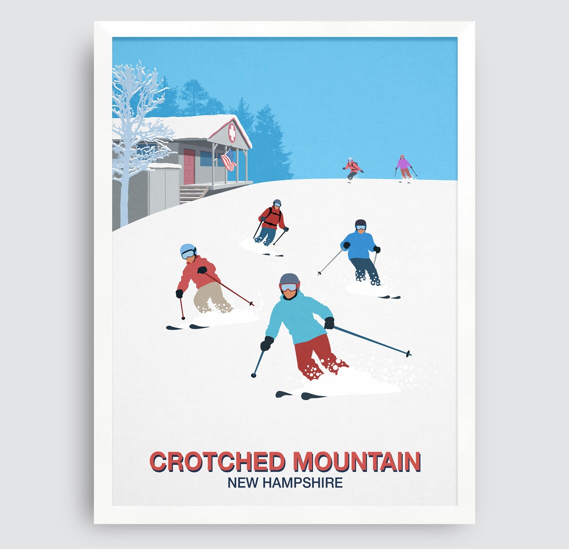 Crotched Mountain Ski Resort Travel Poster - Image 4