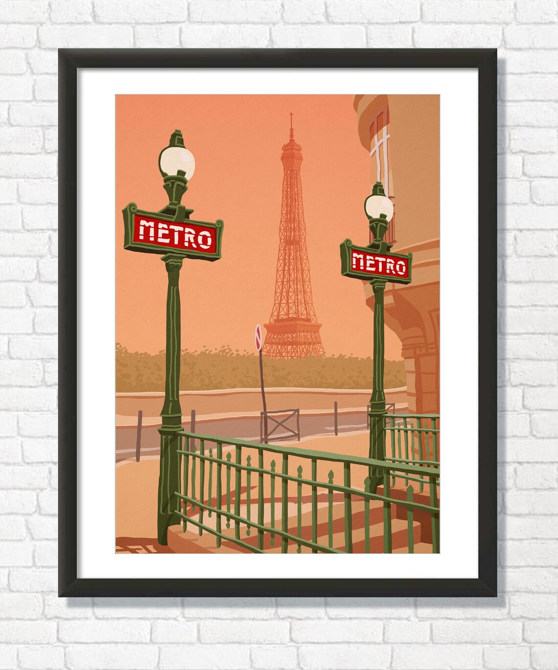 Paris Metro Station Art Print, Travel Poster