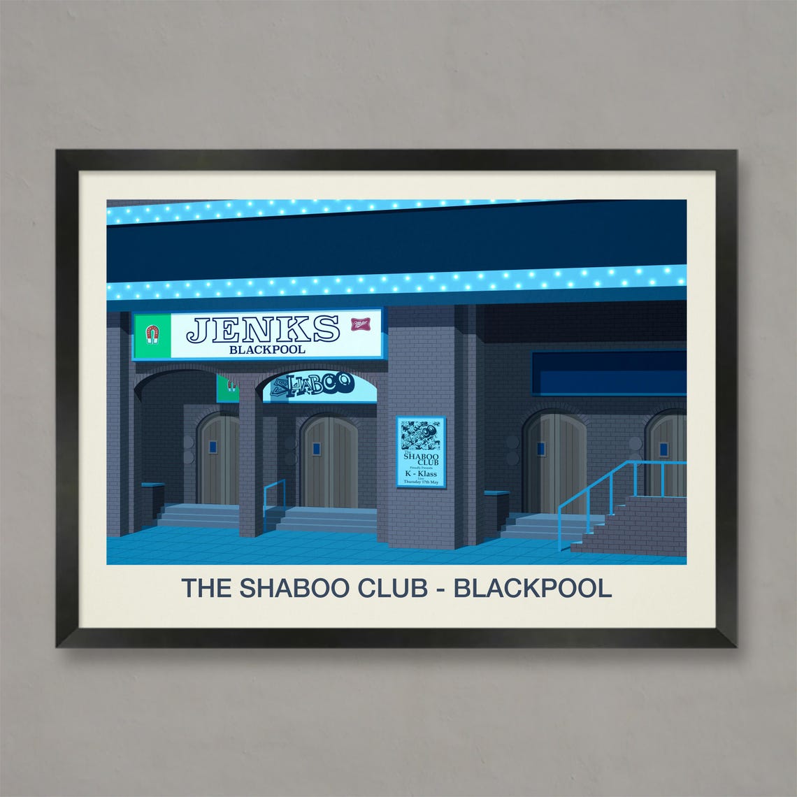 The Shaboo Club Poster Jenks Bar The Shaboo Club The Shaboo Club Print The Shaboo Club Blackpool Shaboo Club Shaboo Club Print