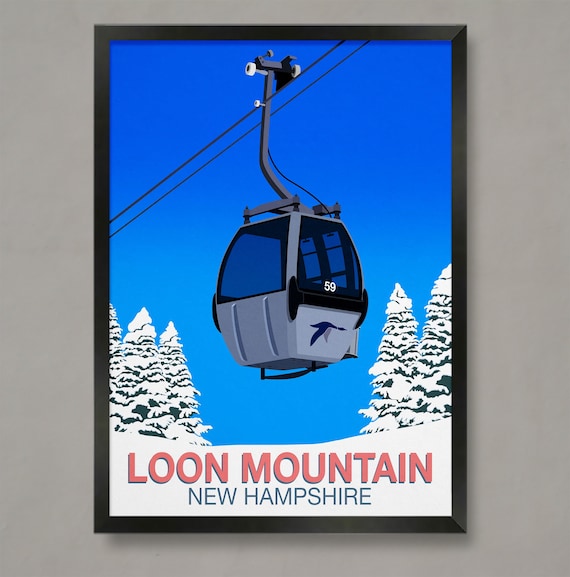 Loon Mountain Ski Resort Travel Poster Print