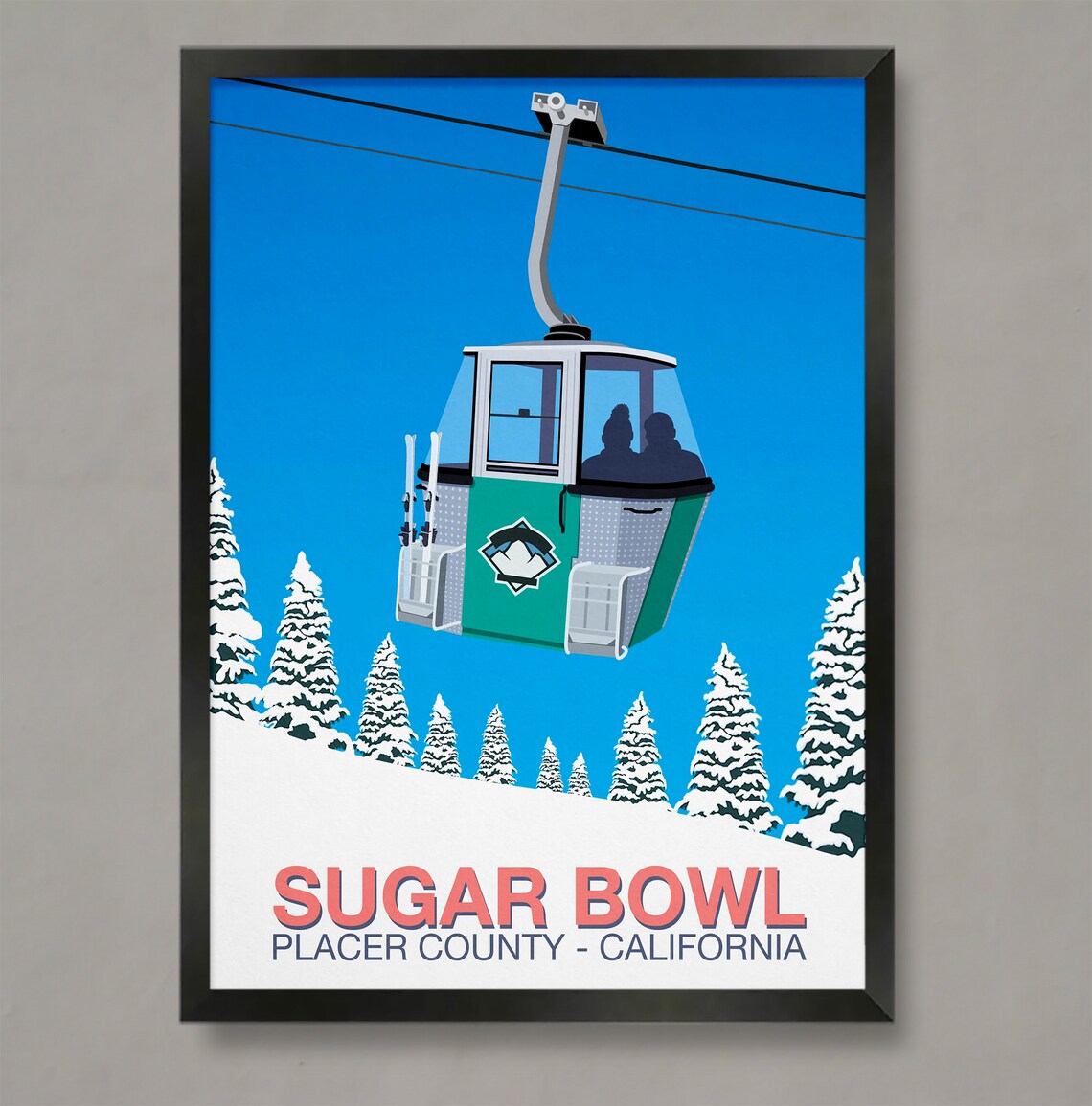 Sugar Bowl Ski Resort Travel Poster