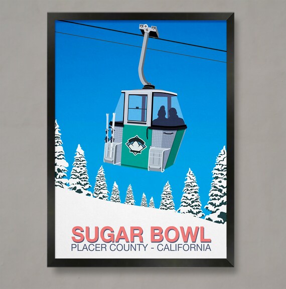 Sugar Bowl Ski Resort Travel Poster