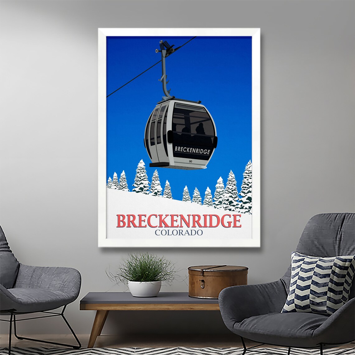 Breckenridge Ski Resort Poster, Winter Travel Print - Image 2