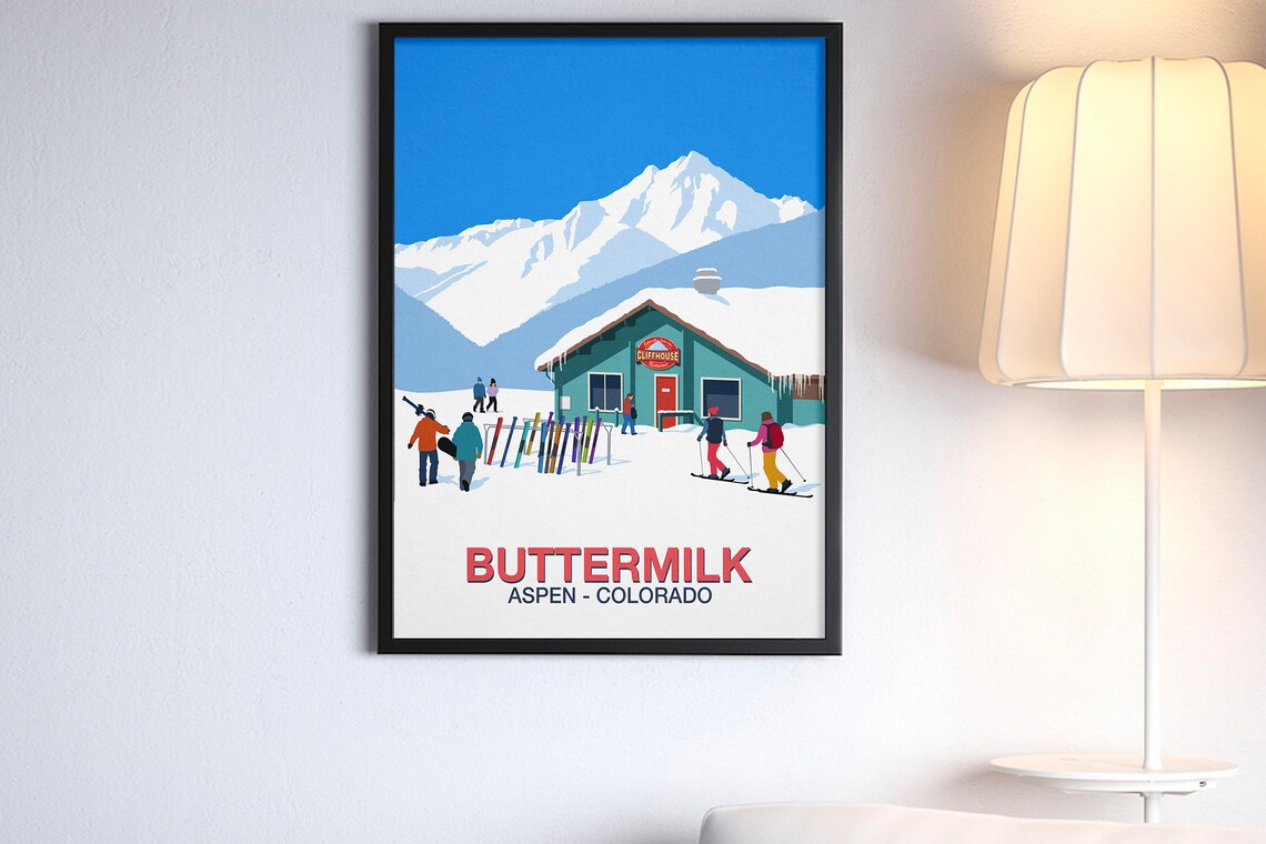 Buttermilk Ski Resort Travel Poster Print - Image 4