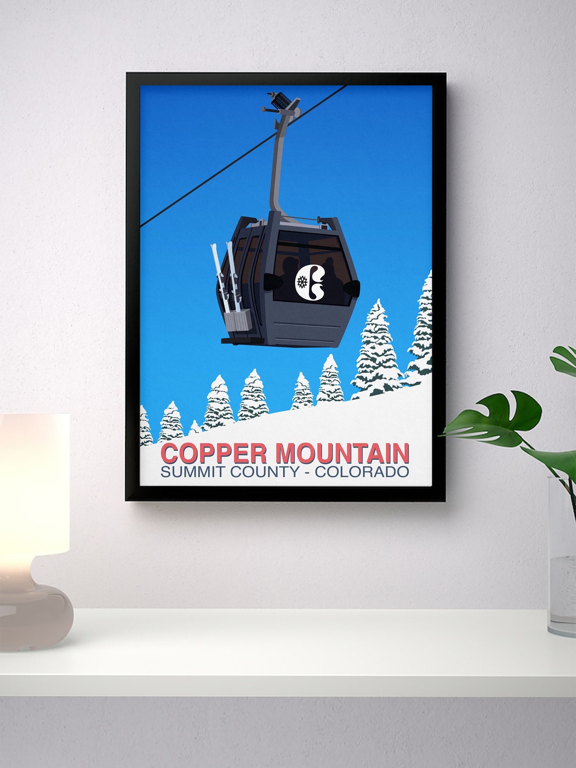 Copper Mountain Colorado Summit County Gondola Retro Ski Poster - Image 4