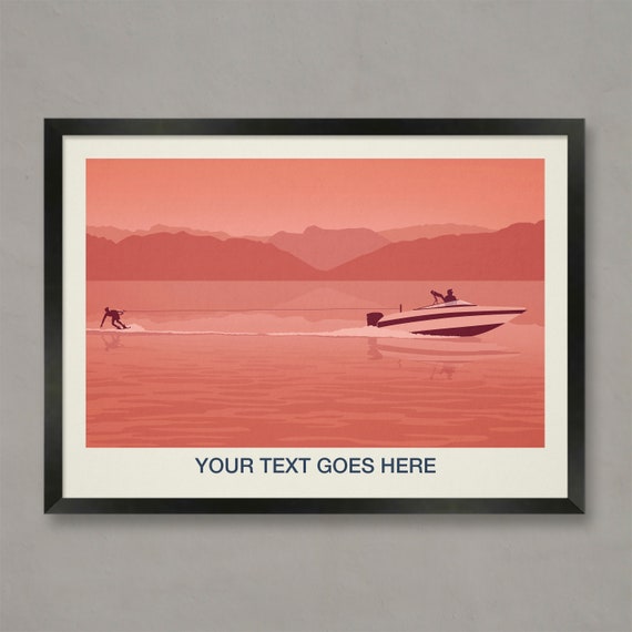 Personalised Wakeboarding Poster Personalised Wakeboarding Gift Custom Wakeboarding Art Wakeboarding Print Wakeboarding Poster