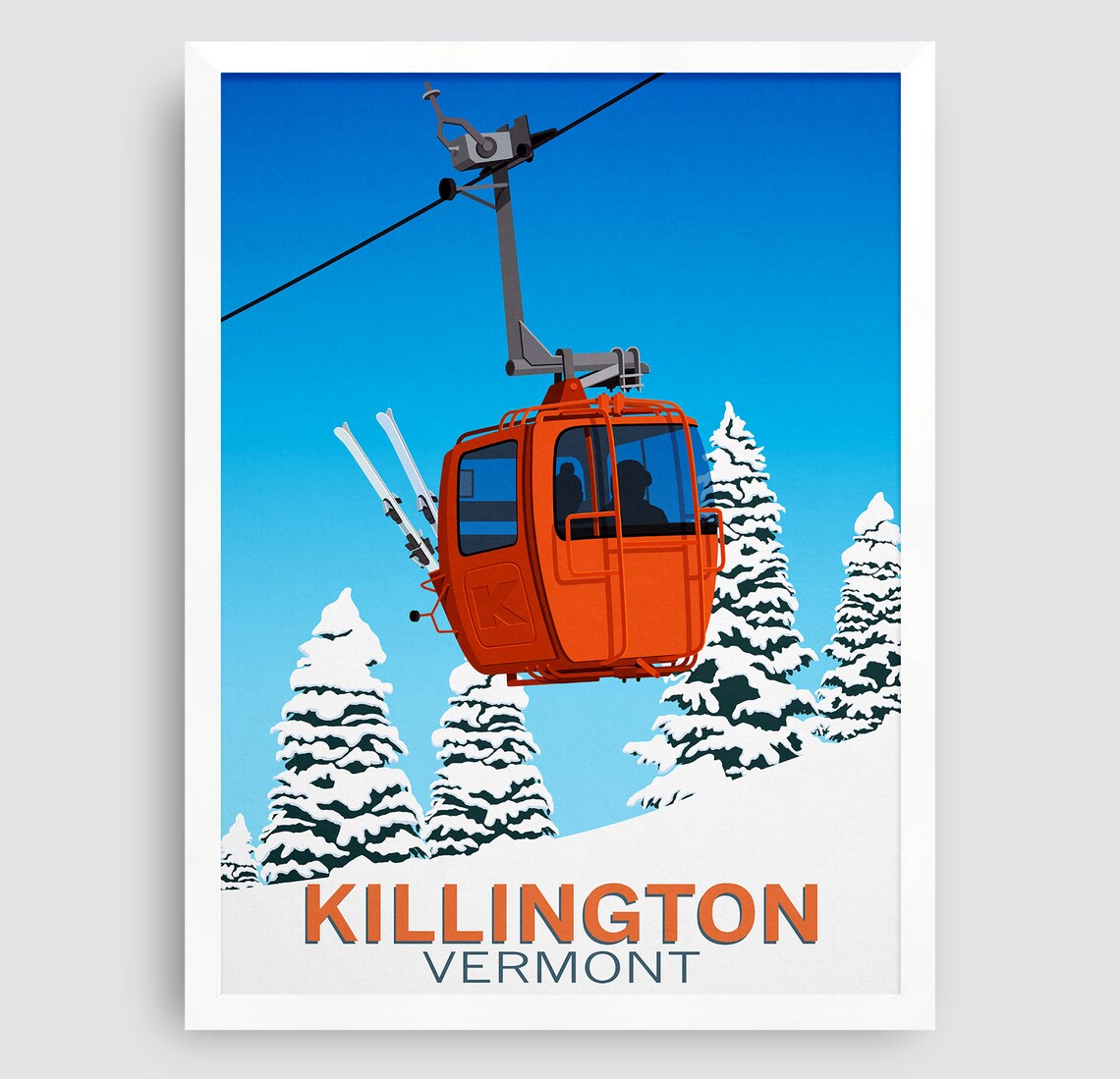 Killington Ski Resort Vermont Travel Poster - Image 3