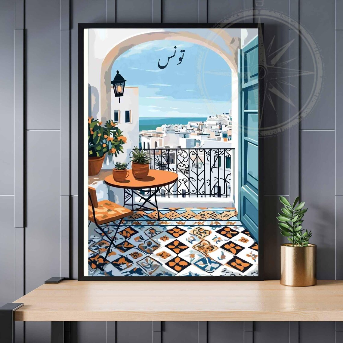 Tunisia Travel Poster, Tunisia Print