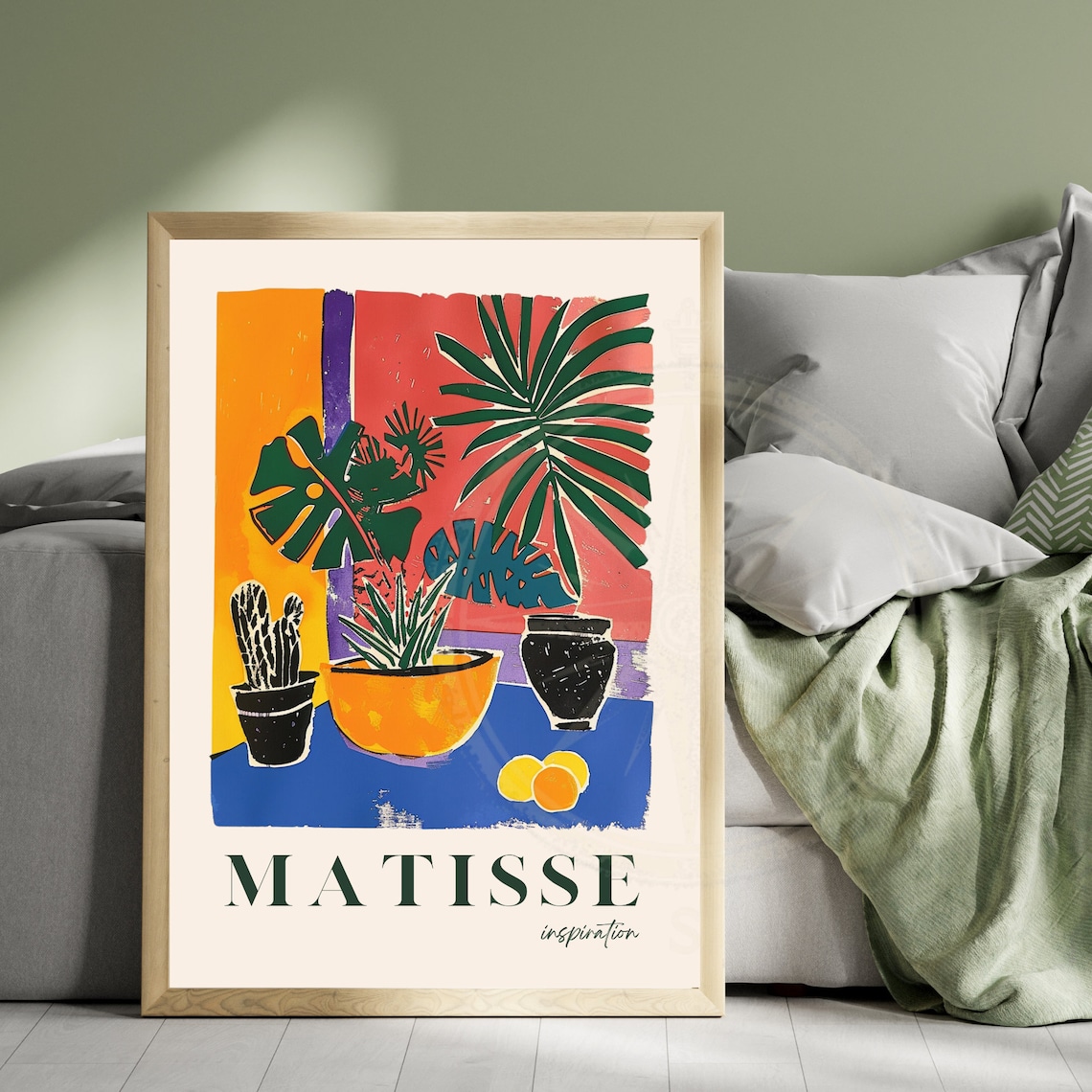Matisse Inspiration Bold Botanical Still Life Colorful Art Poster