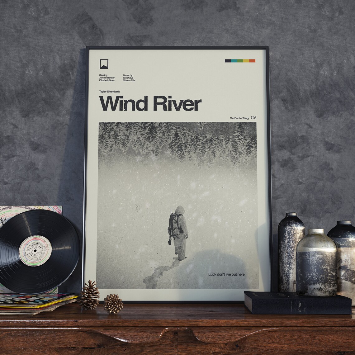 Wind River Inspired Poster, Mid-Century Film Fan