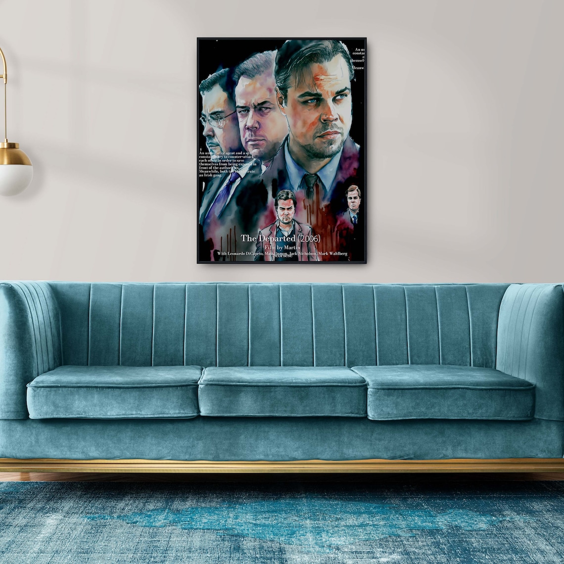 The Departed 2006 Martin Scorsese Film Poster Watercolor Style - Image 2