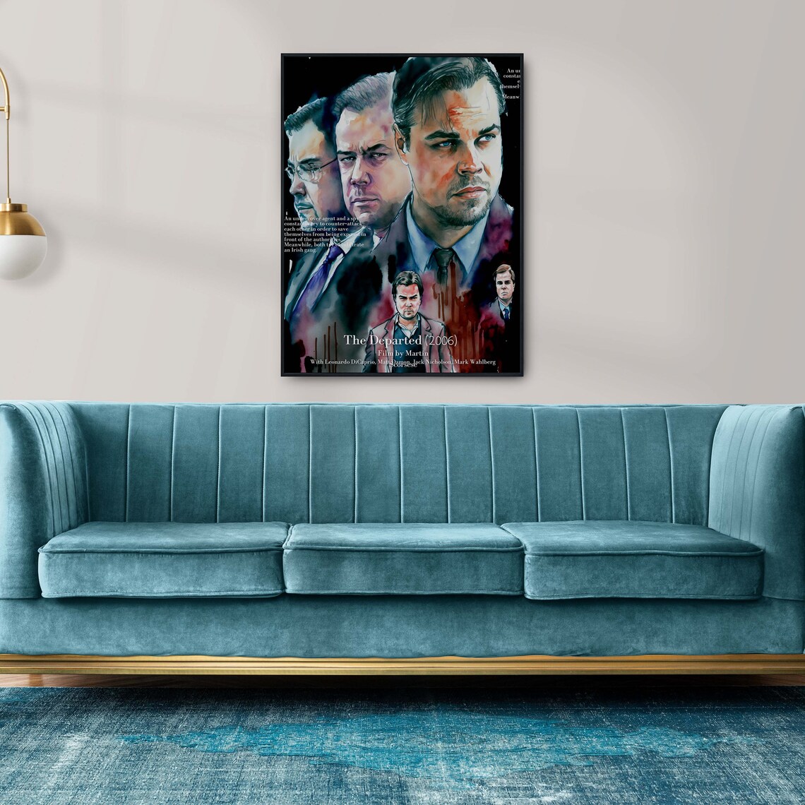 The Departed 2006 Movie Poster Minimalist Watercolor Movie Poster Gift Idea Print Film Paint Art Wall Decor - Image 2