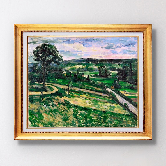 Paul Cezanne Tree by the Bend 1881 Winding Country Road Poster