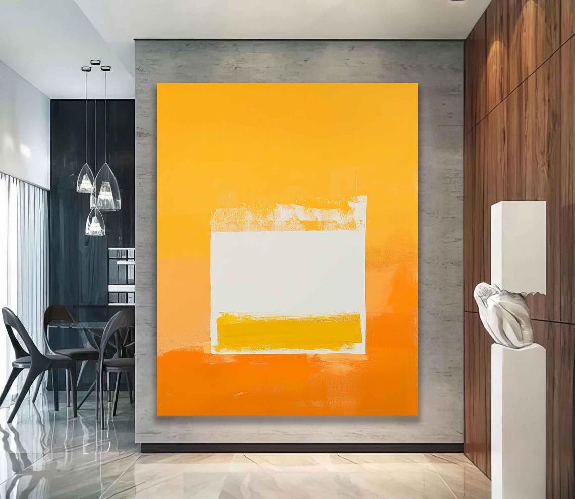 Mark Rothko Orange White Yellow Color Field Glow Minimalist Art Poster - Image 2