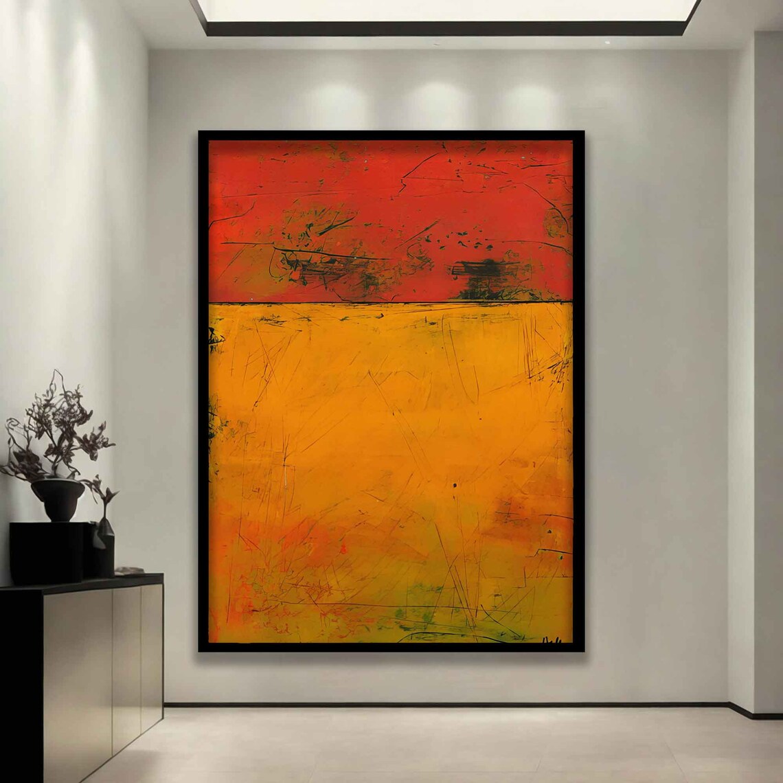 Mark Rothko Orange And Red Abstract Art Print - Image 3