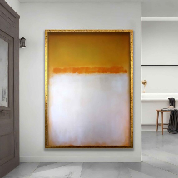 Rothko-Inspired Orange and White Art Print