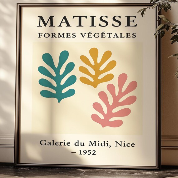 Matisse Formes Vegetales Cutout Leaves Vintage Exhibition Poster