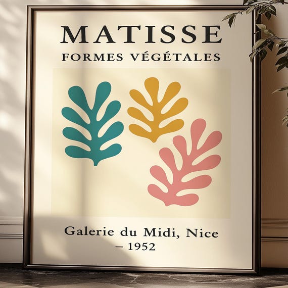 Matisse Print Formes Vgtales Collage Poster Modern Cutout Wall Art Henri Style