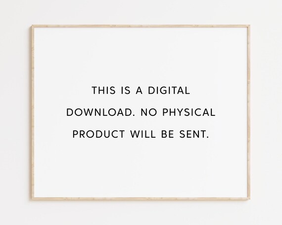 Digital Download Notice Minimalist Black And White Typography Poster