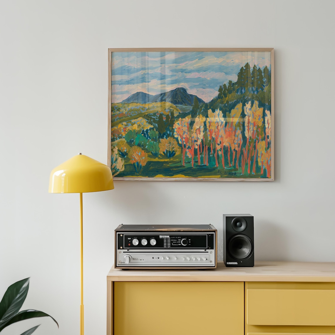 Colorado Forest Print, Mid-Century Southwestern Landscape