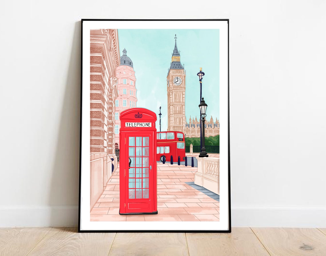 London Art Print London Wall Art London Print London Art Big Ben Art Print London Artwork London Travel Poster London England
