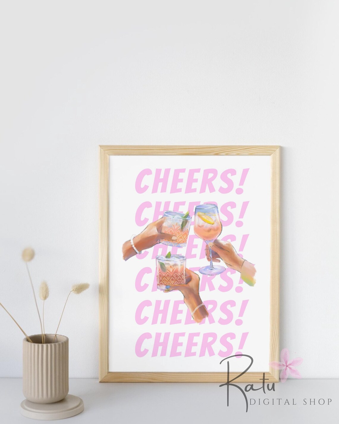 Bar Cart Drink Prints, Retro Kitchen Wall Art - Image 3