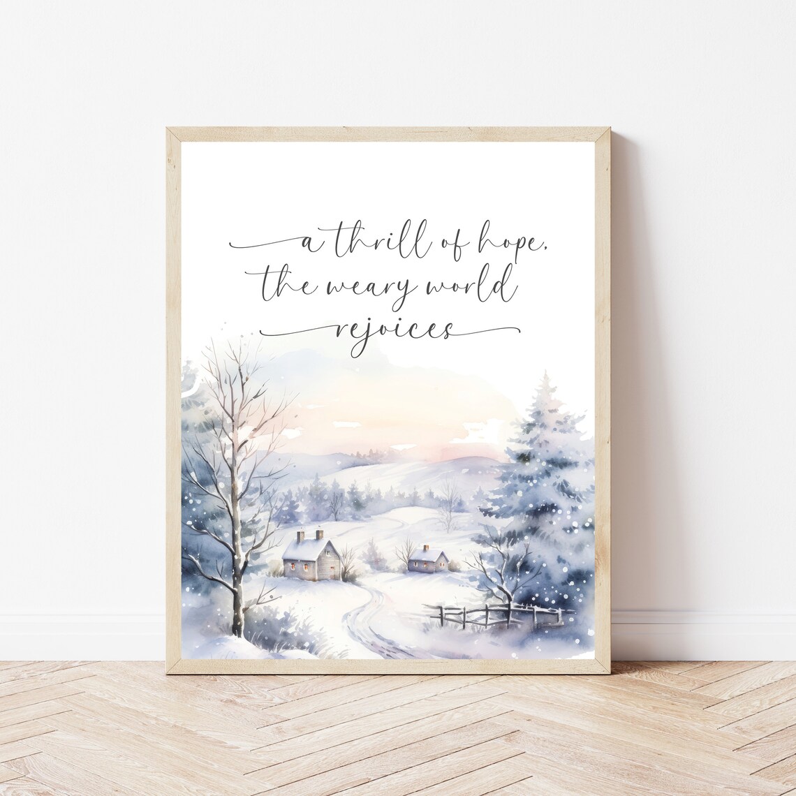 A Thrill Of Hope Christmas Wall Art Bible Verse Decor Christian Sign Scripture Print