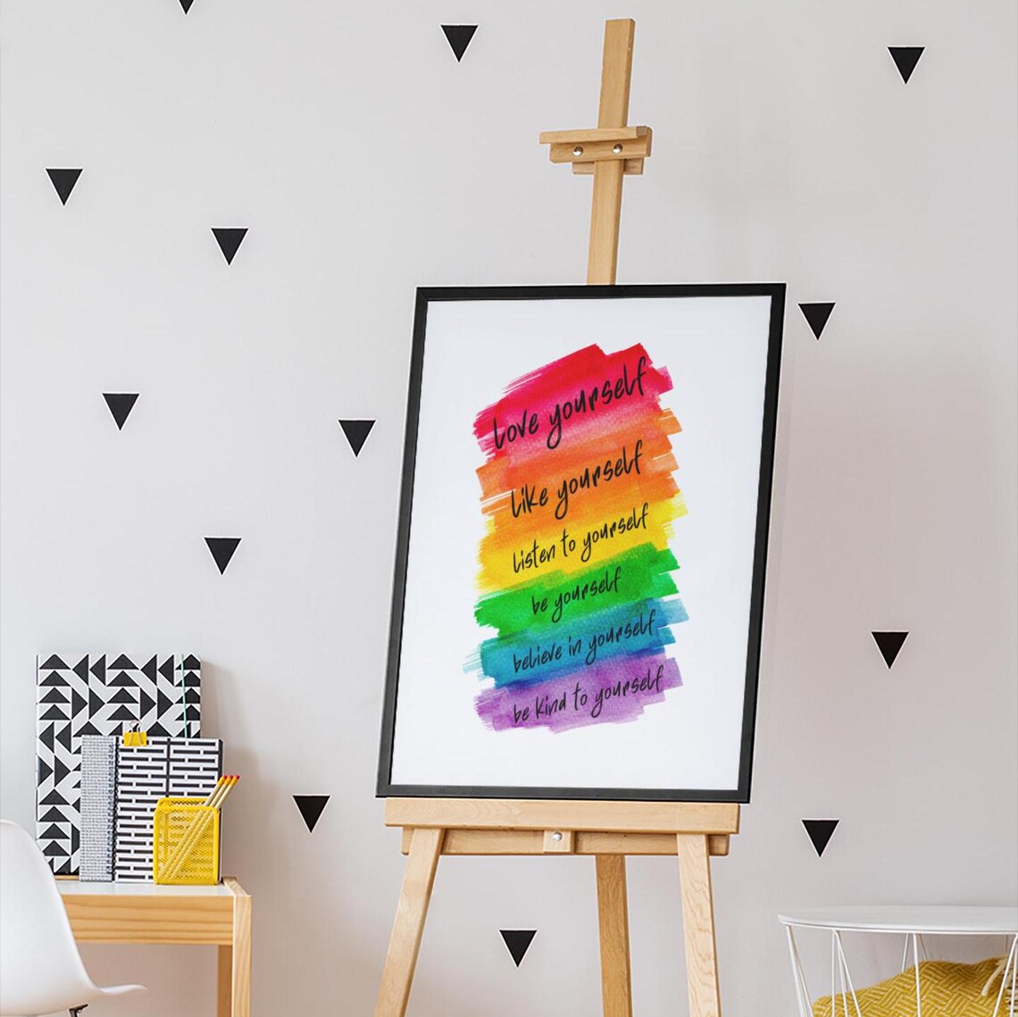 Yourself Positive Affirmations Self Care Art Print - Image 2