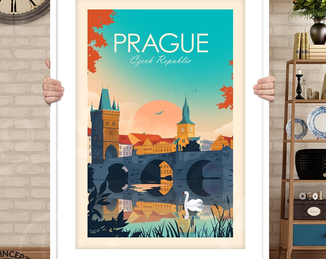 Prague Gift For Travel Wall Art Print - Image 3