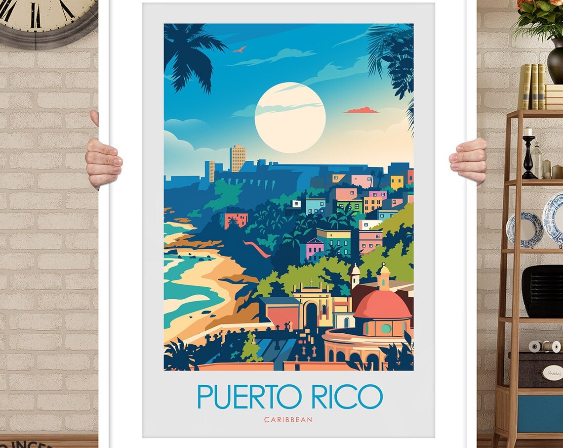 Caribbean Puerto Rico Minimalist Travel Poster - Image 3