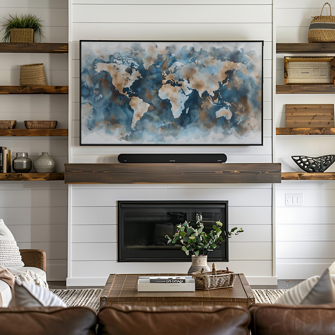 Watercolor World Map, Travel Poster - Image 2
