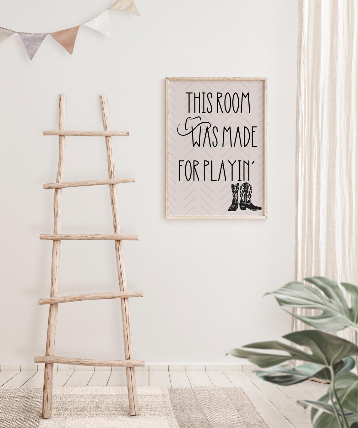 This Room Was Made For Playin Cowboy Nursery Kids Room Poster - Image 2