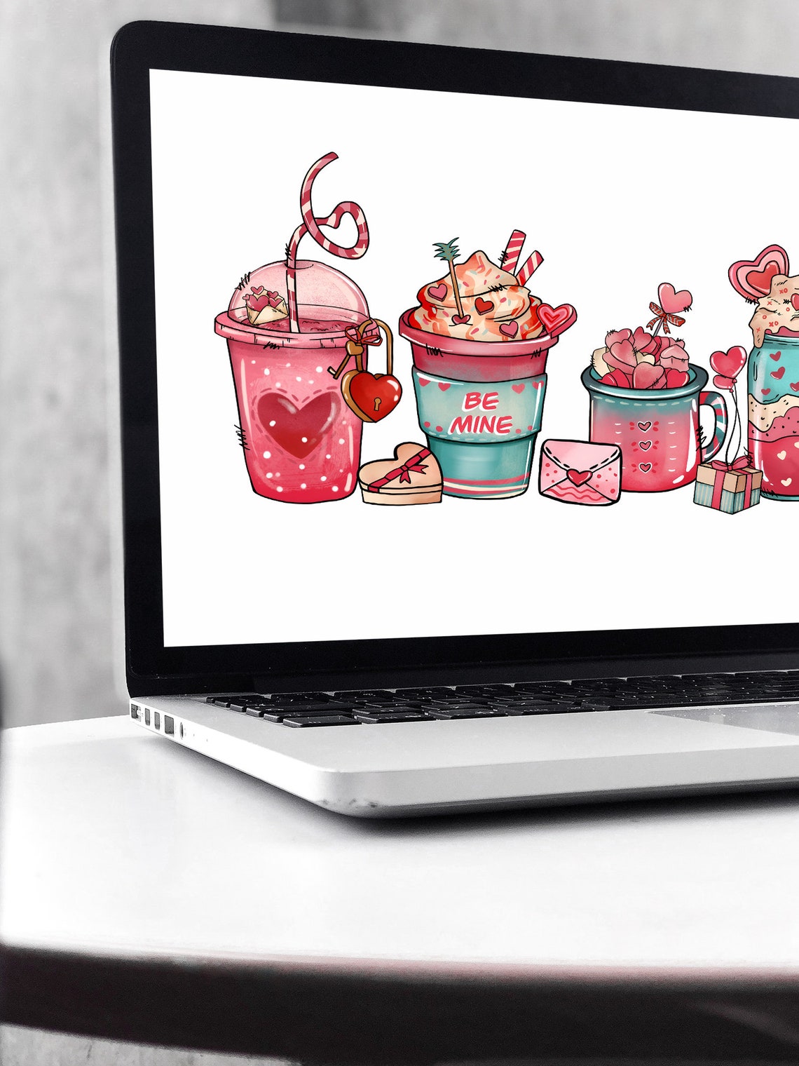 Aesthetic Ipad Wallpaper Cute Valentine Coffee Tablet Background Instant Ipad Wallpaper Coffee Ipad Screensaver - Image 3
