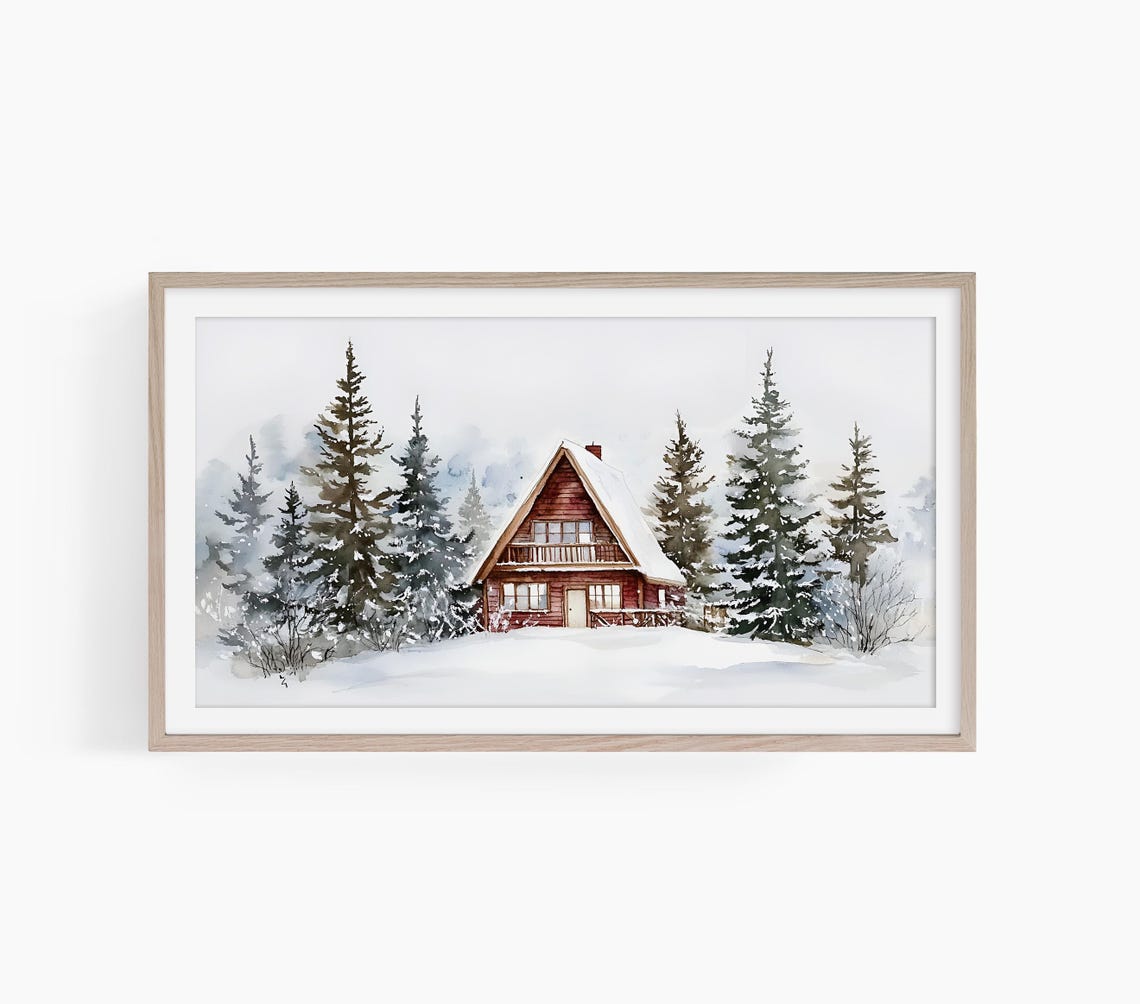 Farmhouse Christmas Frame Tv Art Frame Tv Art Farmhouse Christmas Tv Country Landscape Tv Art Holiday Frame Tv Art T802
