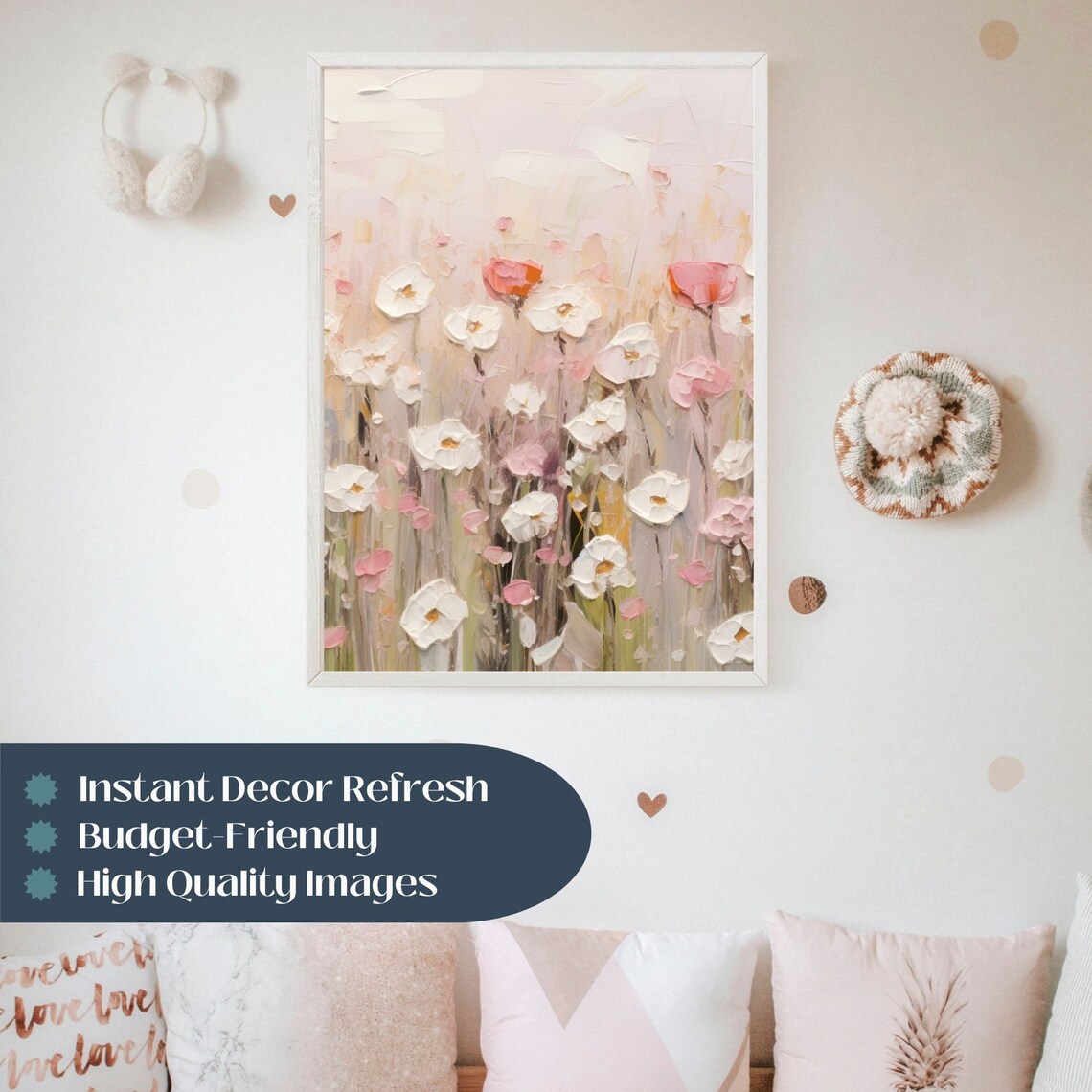 Wildflower Art Print, Boho Girls Room Decor - Image 2