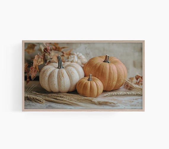 Fall Pumpkin Thanksgiving Art Print, Seasonal Decor